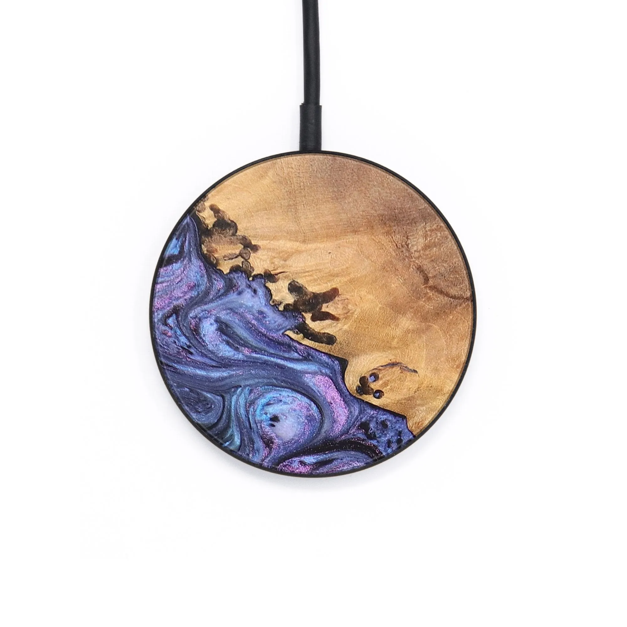 Circle Wood Resin Wireless Charger - Cecil (Purple, 697875)