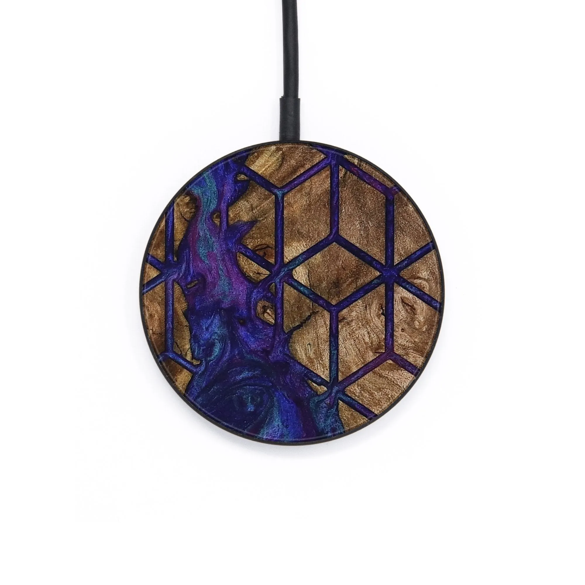 Circle Wood Wireless Charger - Doria (Pattern, 730895)