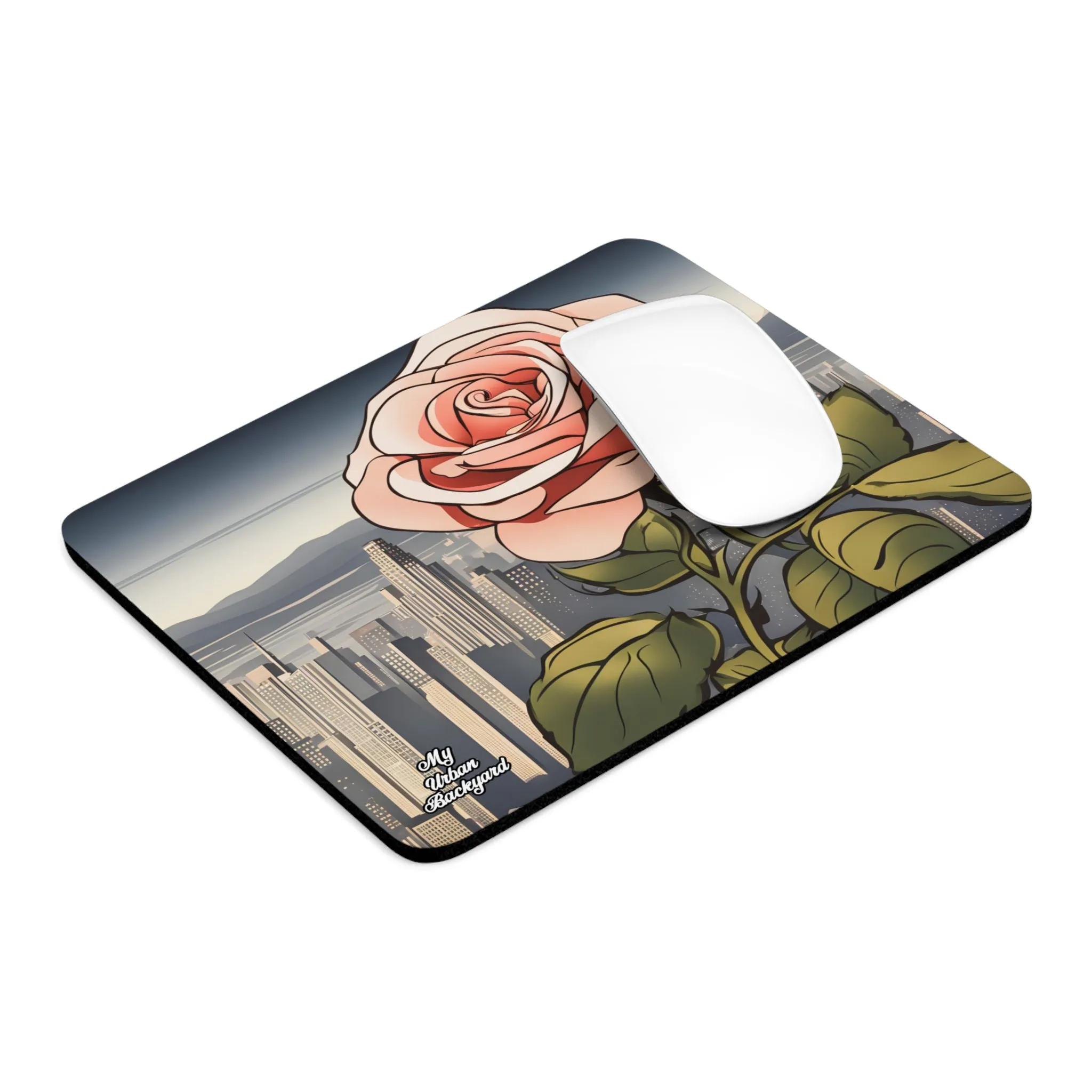 City Rose, Computer Mouse Pad - for Home or Office