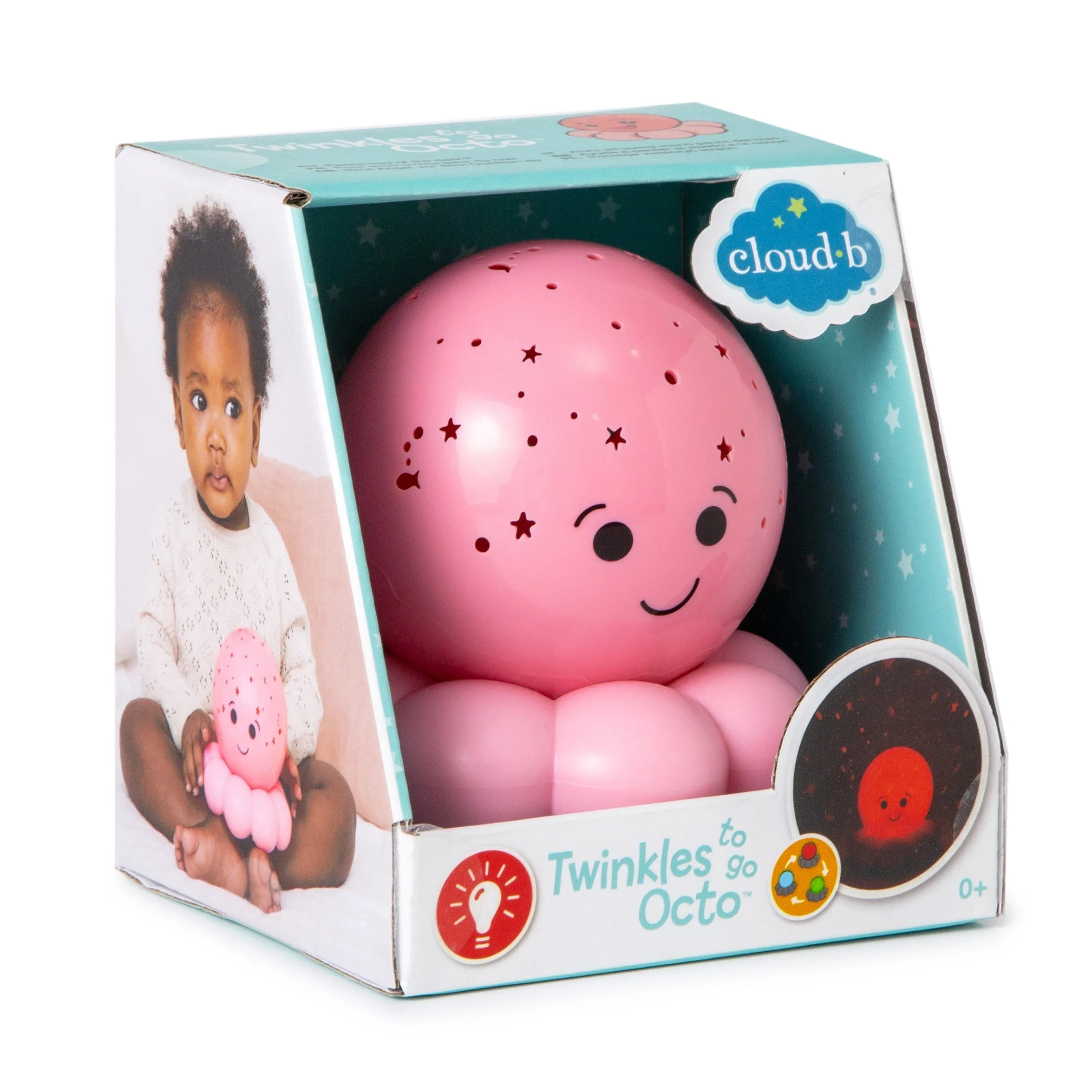 Cloud b -Twinkles To Go Octo | Pink Projecting Night Light