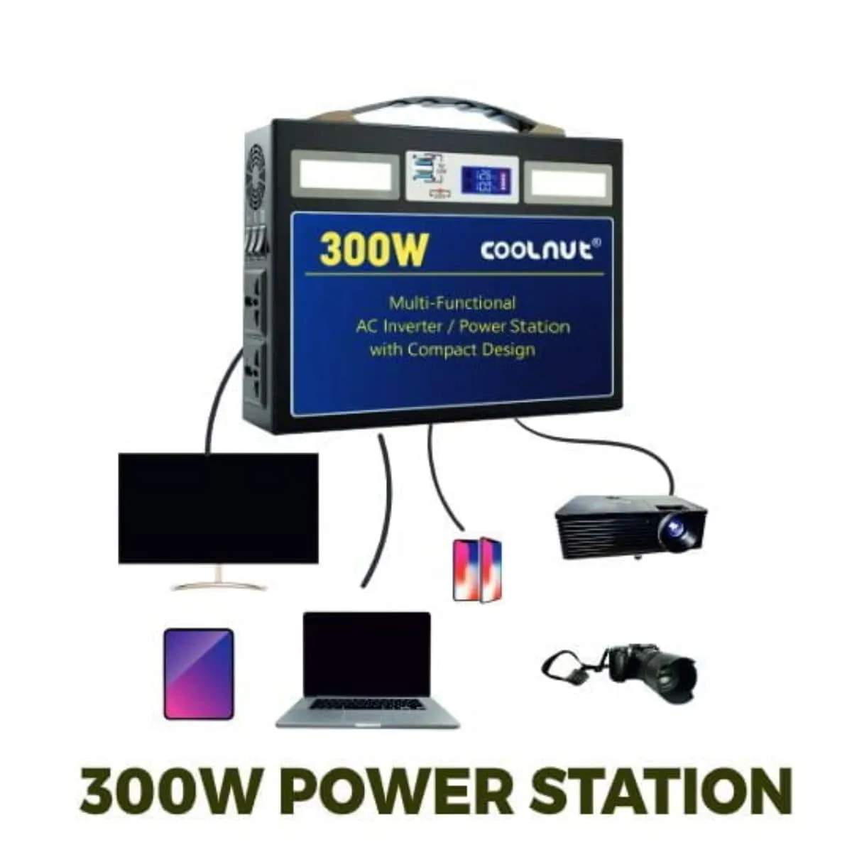 Compact Solar Power Station - 384Wh - 300Watt - 120000mAh