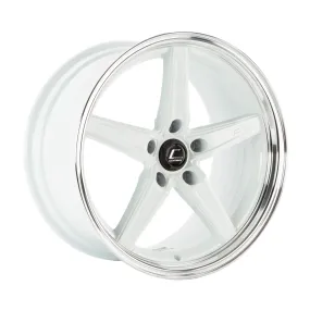 Cosmis Racing R5 Wheels (18x9.5) [White w/ Machined Lip  25mm Offset] 5x120