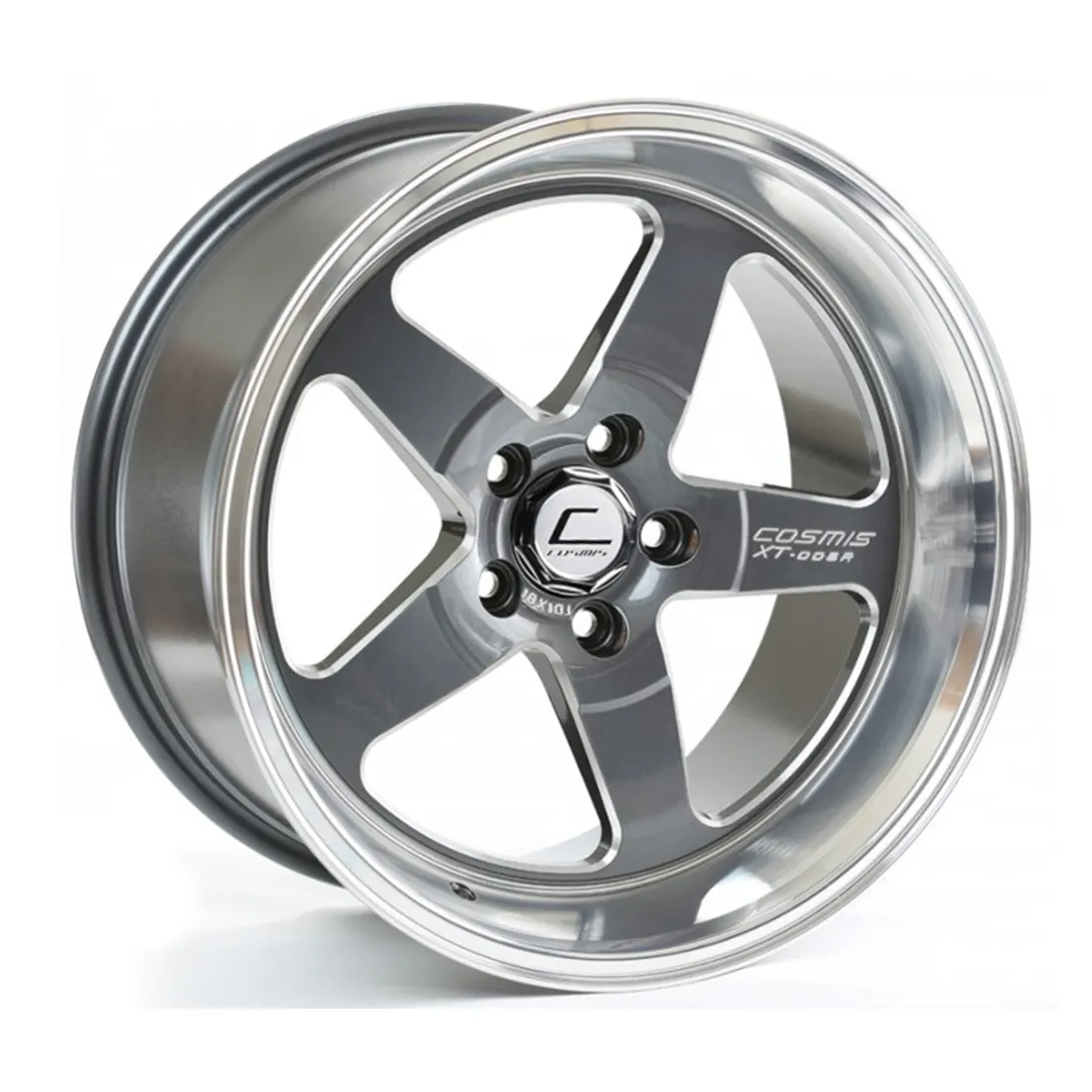 Cosmis Racing XT-005R Wheels (18x10) [Gunmetal w/ Machined Lip  20mm Offset] 5x120