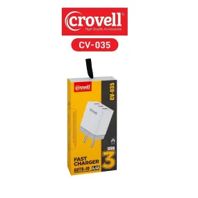 Crovell CV-035 Three USB Port Smart 4.4 A Fast Multiport Mobile Charger