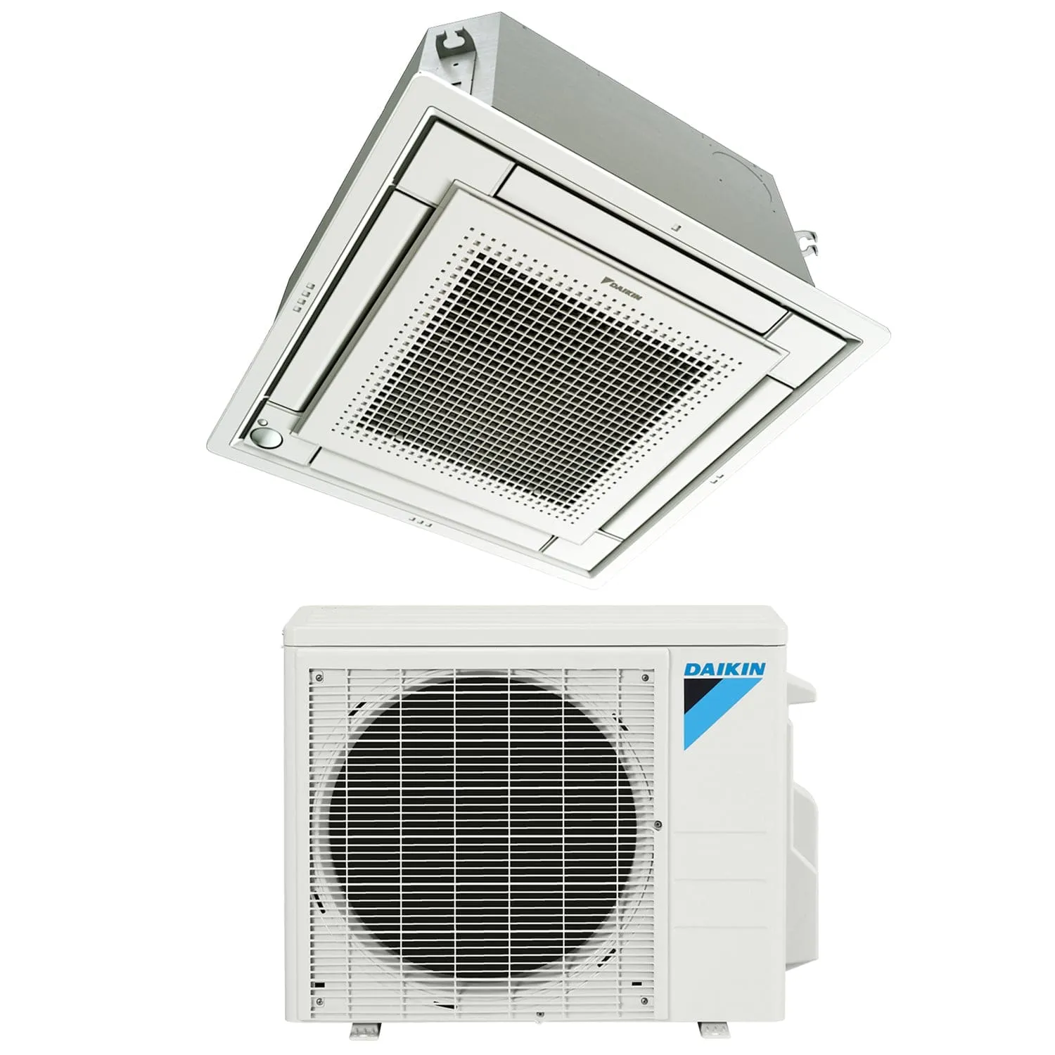 Daikin 12000 Btu 19.5 SEER2 Ductless Mini-Split Ceiling Cassette Heat Pump Air Conditioner