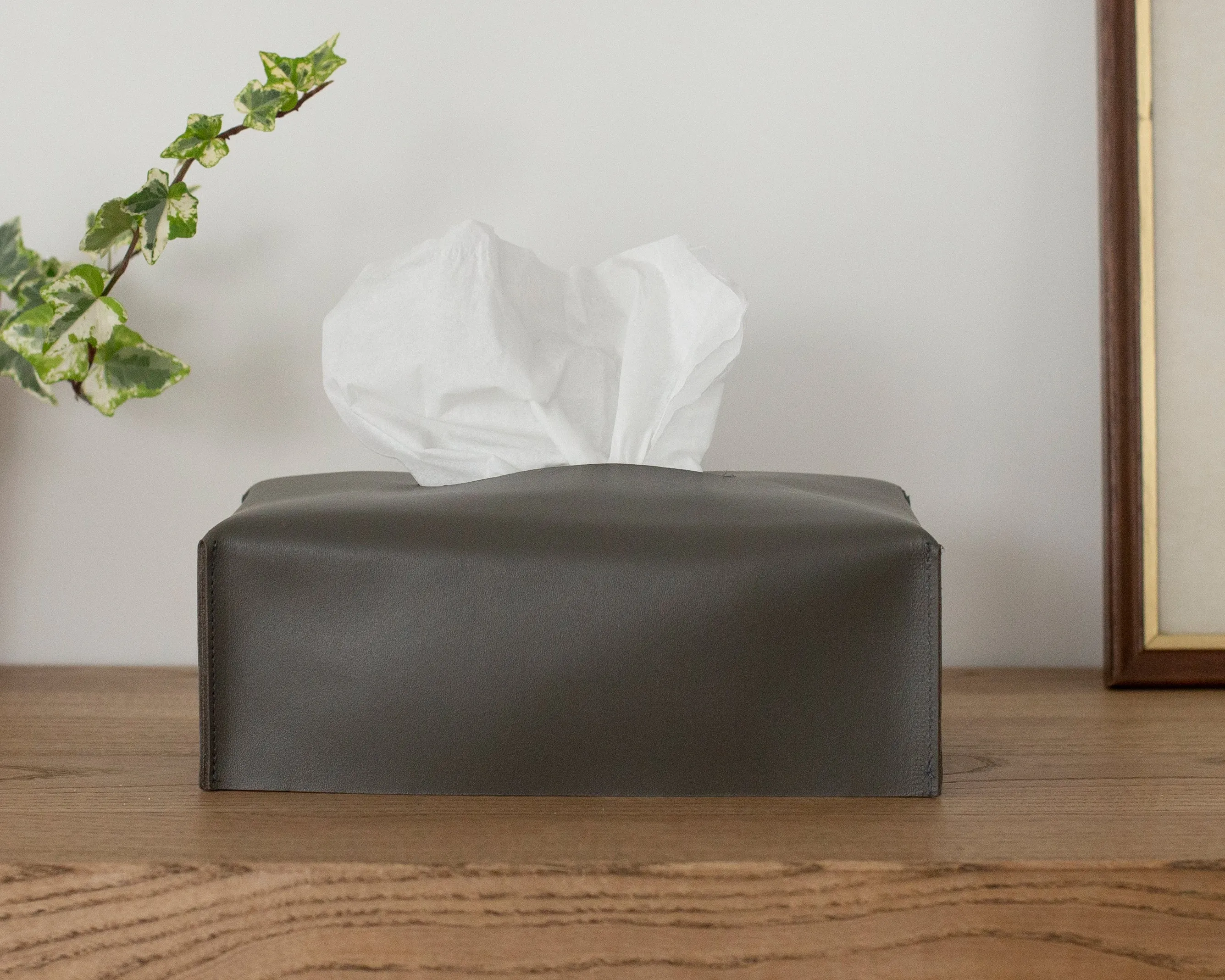 Dark greyTissue Box Cover Rectangle, Nursery Decor