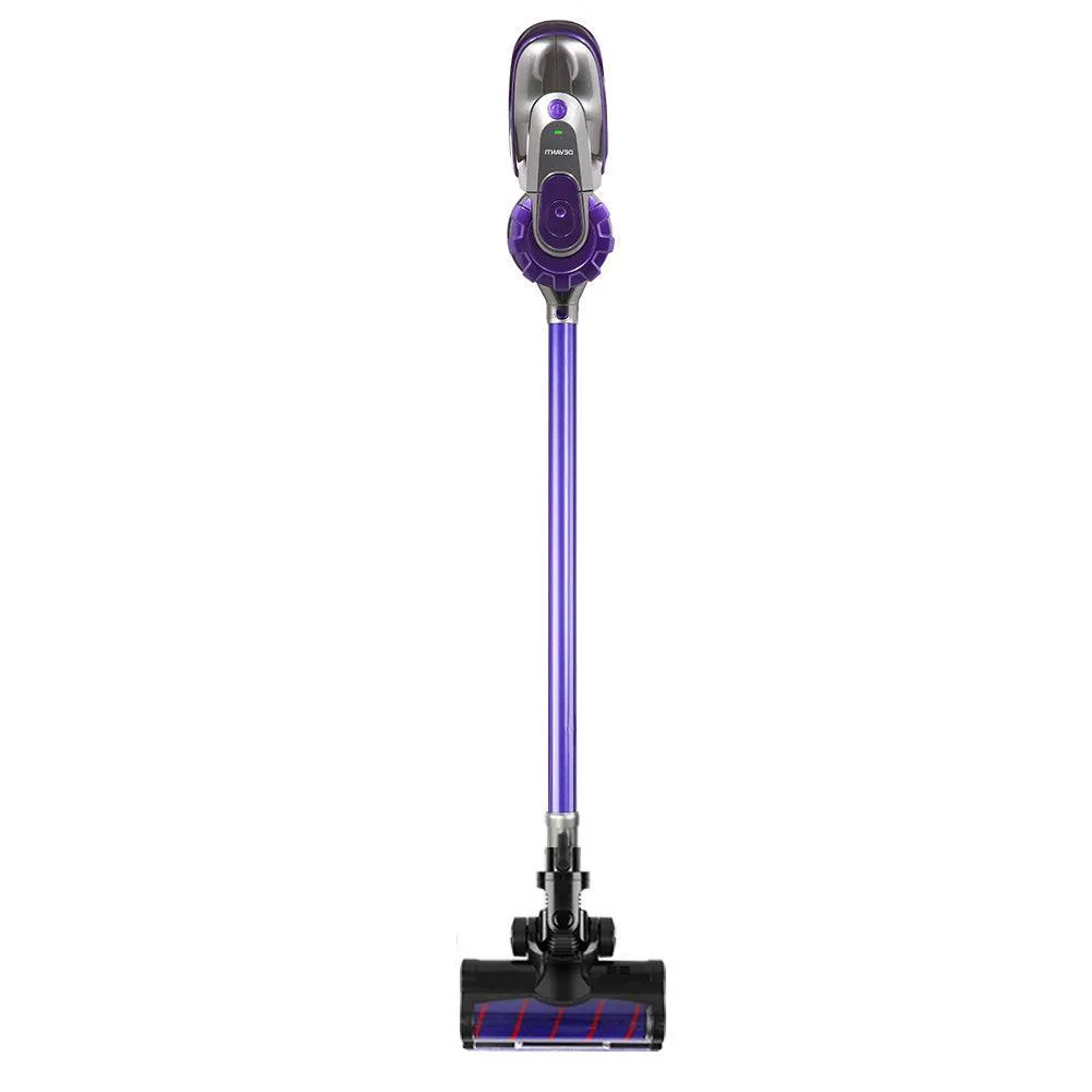 Devanti 150W Stick Handstick Handheld Cordless Vacuum Cleaner 2-Speed with Headlight Purple