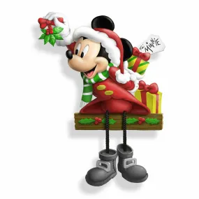 Disney Mistletoe Mickey Christmas Shelf-Sitter Sculpture The Bradford Exchange