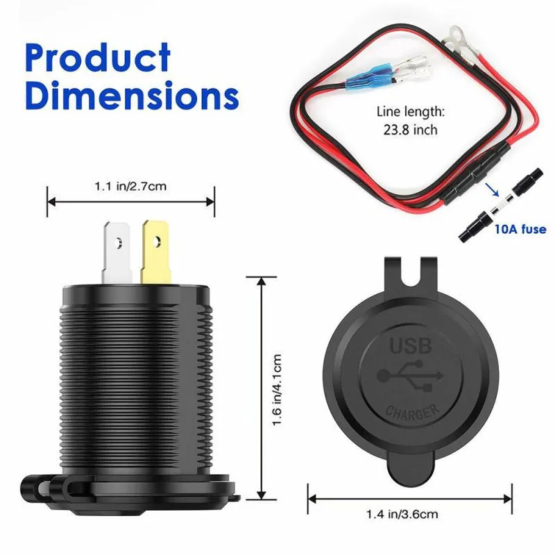 Dual USB Led Light Socket Adapter