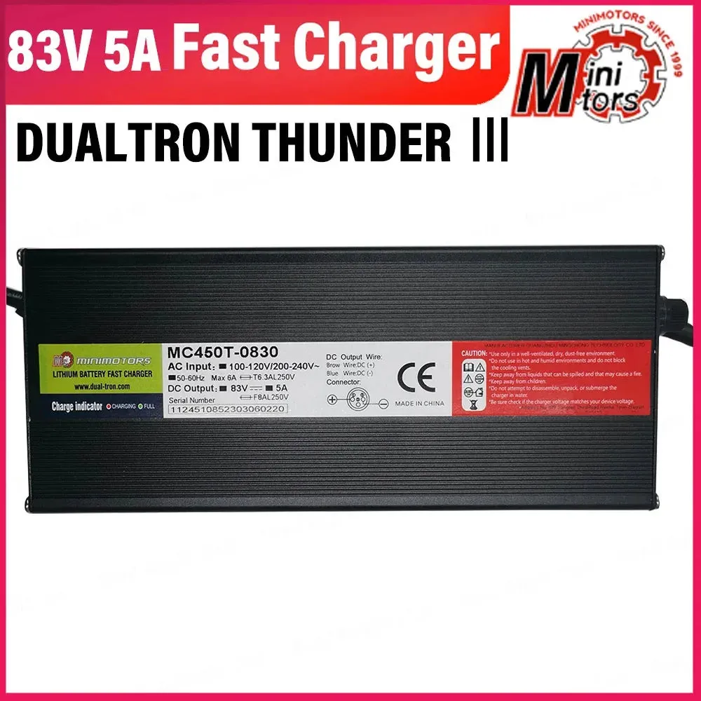 DUALTRON THUNDER Ⅲ 72V 5A Fast Charger Suif For THUNDER Ⅲ 83V 5A Quick Charger Max 6A Quick Charger Electric Scooter Parts