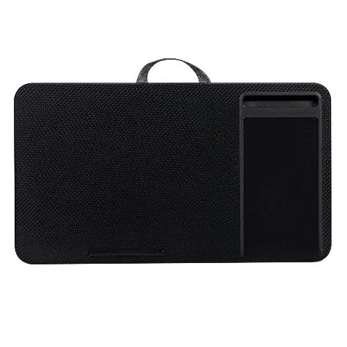 Durable Multifunctional Lap Desk with Cushion, Mouse Pad, Black - EKKIO