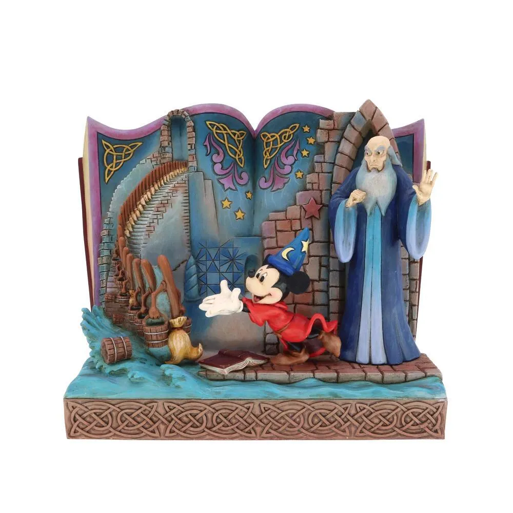 Enesco: Enesco Disney Traditions Sorcerer Mickey Story Book Statue