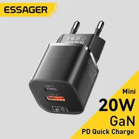 Essager GaN PD Charger: High-Speed Charging for iPhone & Xiaomi