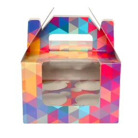 Esslly Cupcake Box | Polygon Design | Pack of 25