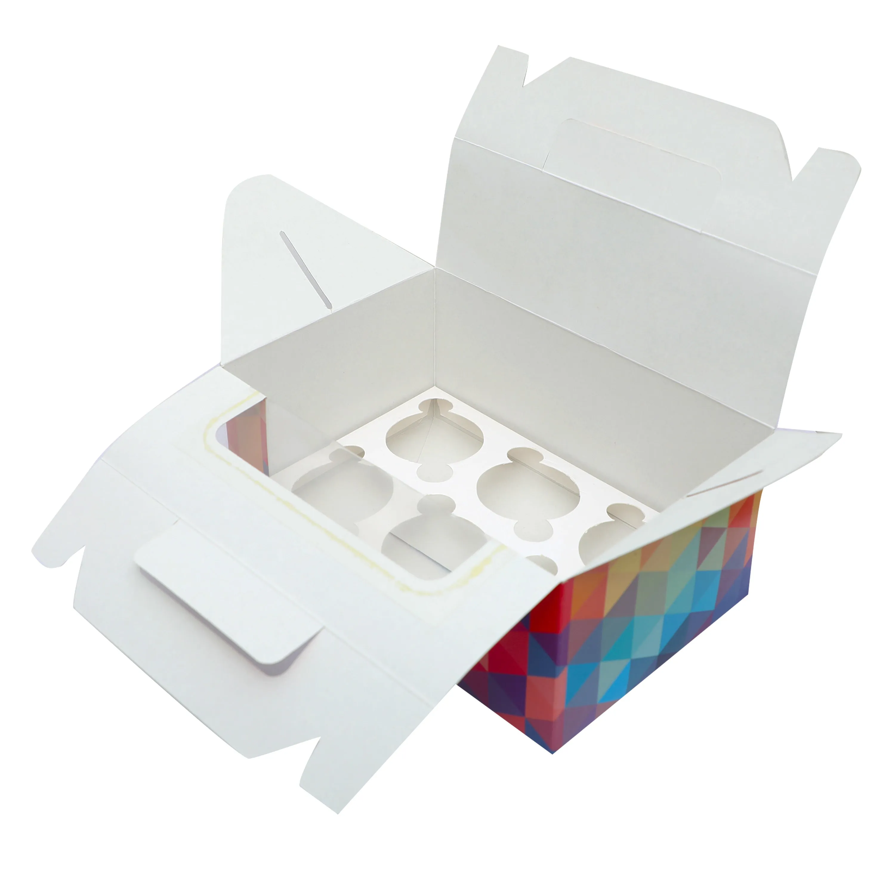 Esslly Cupcake Box | Polygon Design | Pack of 25