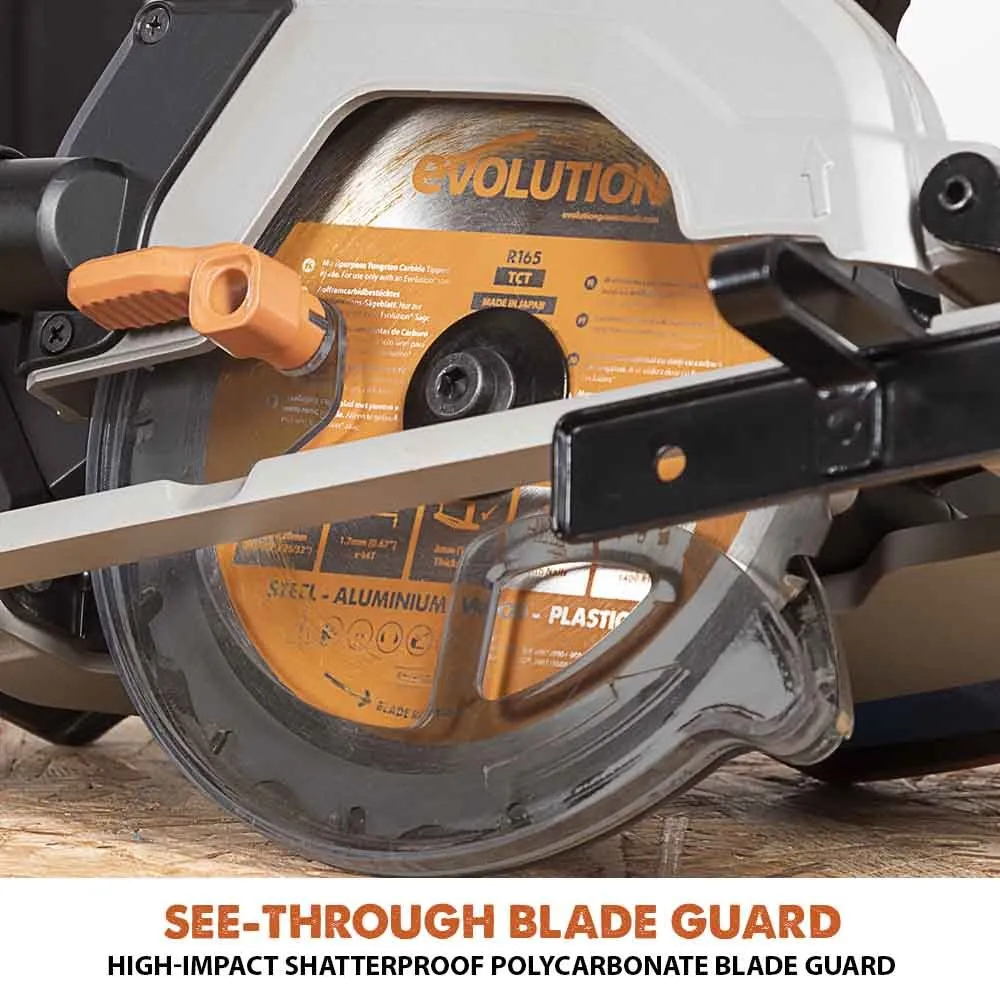 Evolution Cordless R165CCS-Li 6-1/2 in Circular Saw 20V Li-Ion EXT Inc Multi-Material Blade