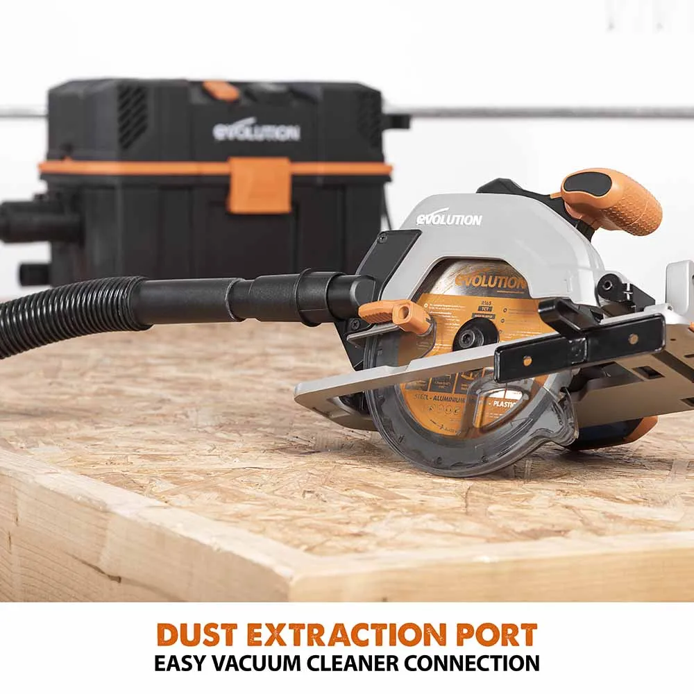 Evolution Cordless R165CCS-Li 6-1/2 in Circular Saw 20V Li-Ion EXT Inc Multi-Material Blade