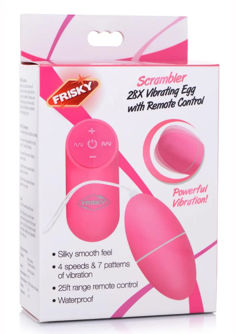 Frisky Scrambler 28x Rechargeable Vibrating Egg with Remote Control