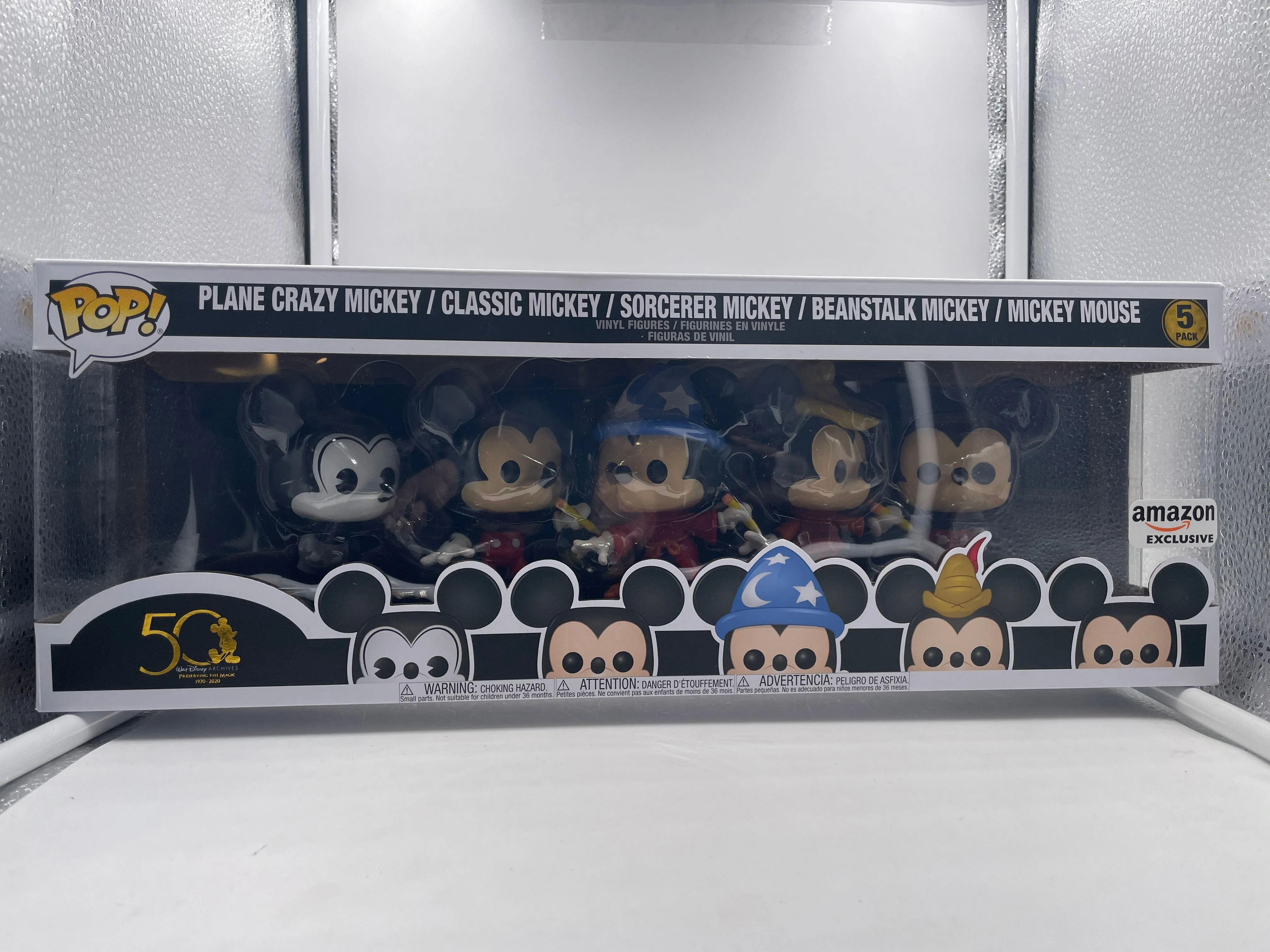 Funko Pop! Mickey Mouse 5 Pack: Plane Crazy Mickey / Classic Mickey / Sorcerer Mickey / Beanstalk Mickey / Mickey Mouse