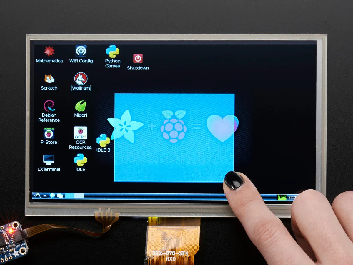 HDMI 4 Pi: 7\" Display w/Touchscreen 1024x600 w/ Mini Driver"