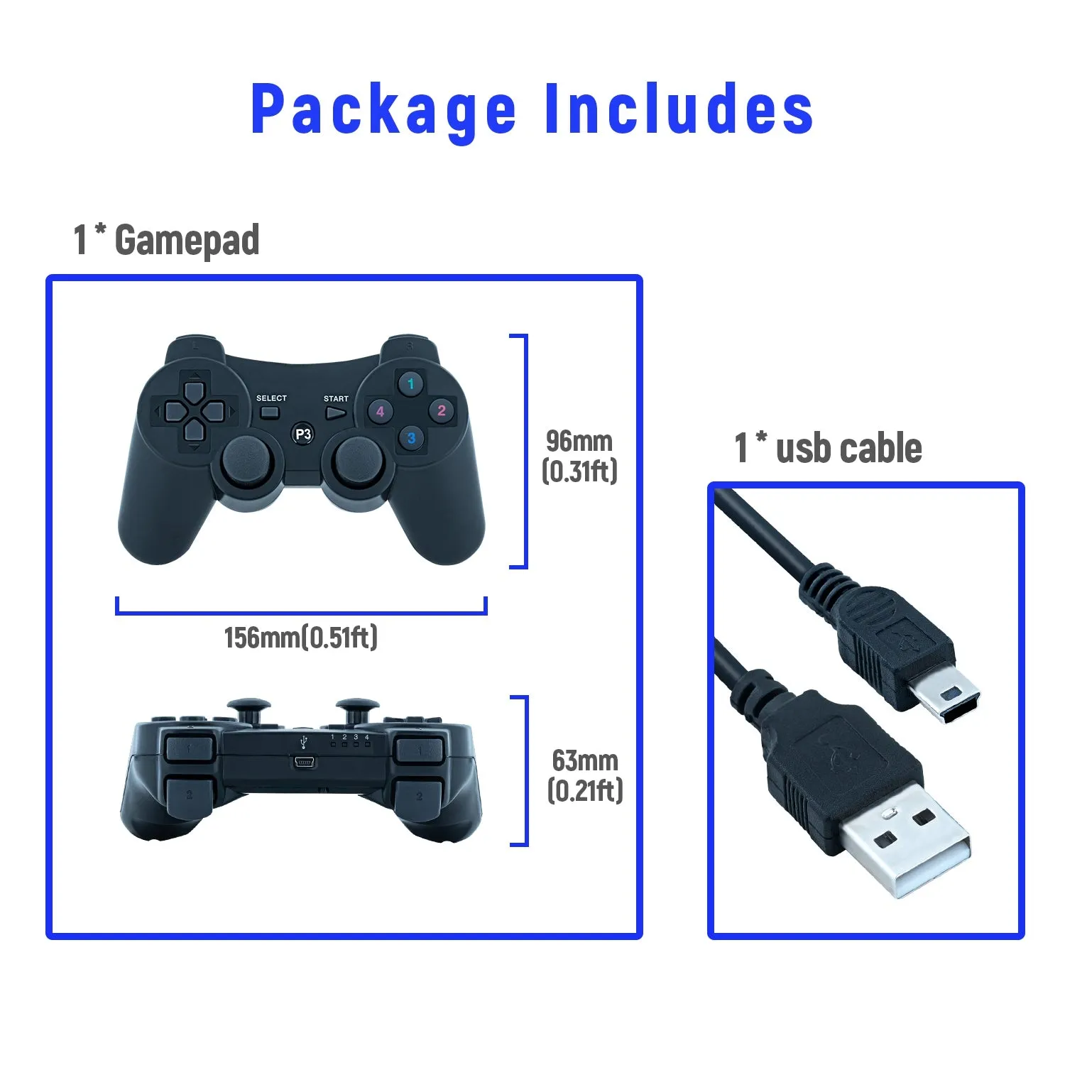 High Sensitive Wireless Double Shock Controller For PS3/PS3 Slim/PS3 Super Slim