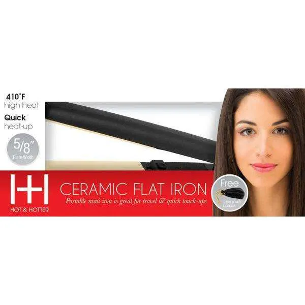 Hot & Hotter Gold Ceramic Flat Iron Mini 5/8 Inch