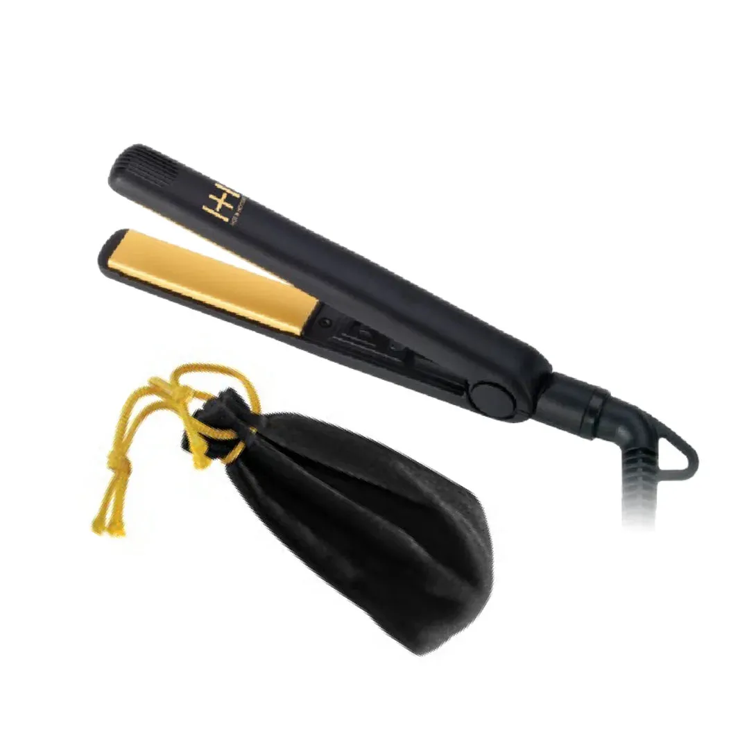 Hot & Hotter Gold Ceramic Flat Iron Mini 5/8 Inch