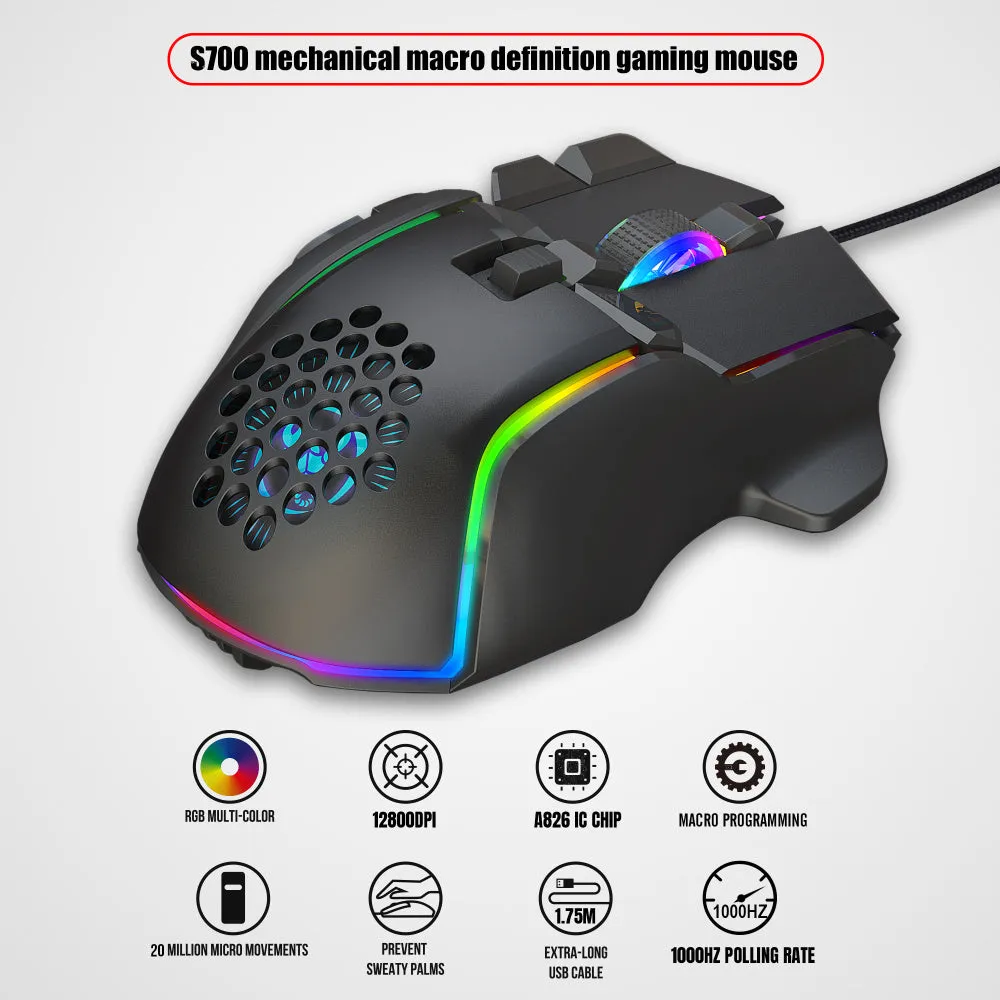 HXSJ S700 Ergonomic Gaming Mouse Wired