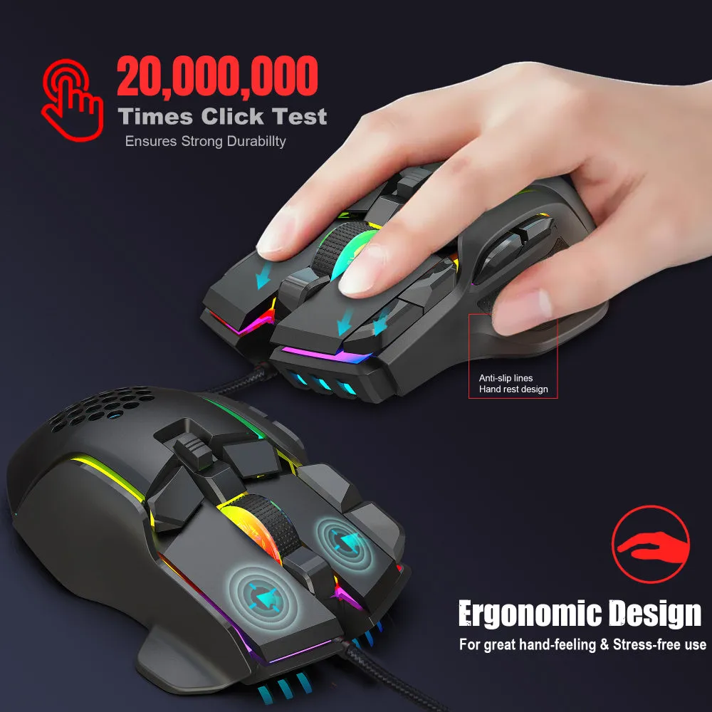 HXSJ S700 Ergonomic Gaming Mouse Wired