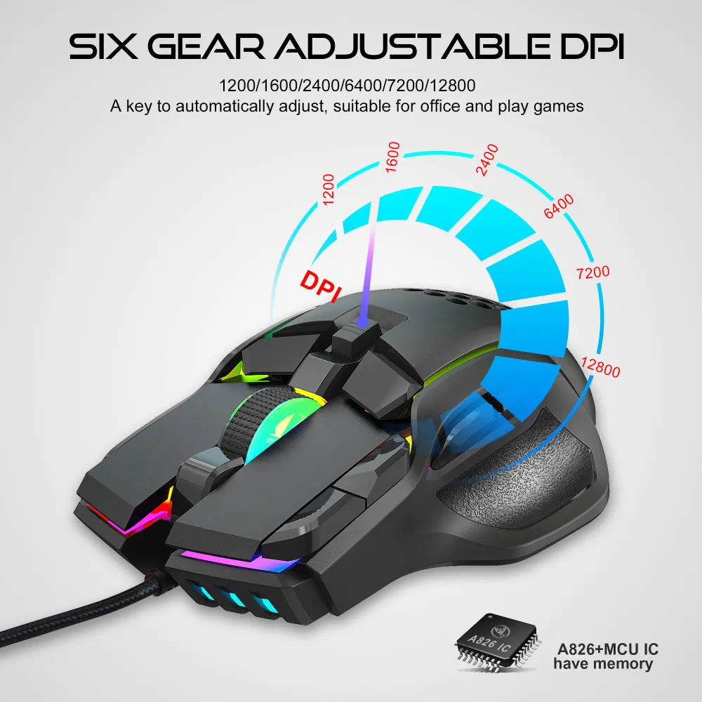 HXSJ S700 Ergonomic Gaming Mouse Wired