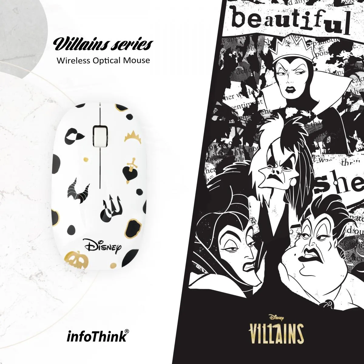 Infothink Disney Villians Series ver Wireless Optical Mouse