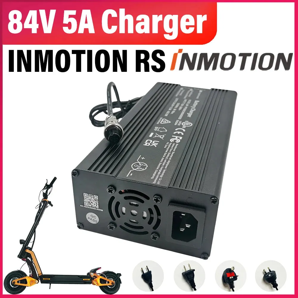 INMOTION RS 84V 5A Origianl Charger Suif For RS Electric Scooter 84V 5A Fast Charger Max 8A 420.2W 3-Pin Scooter Charger Parts