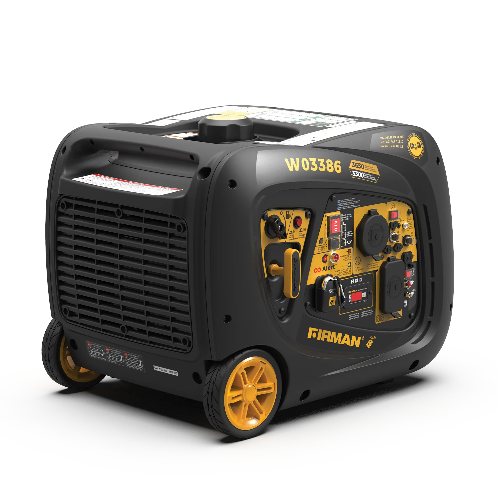 Inverter Portable Generator 3650W Remote Start with CO ALERT