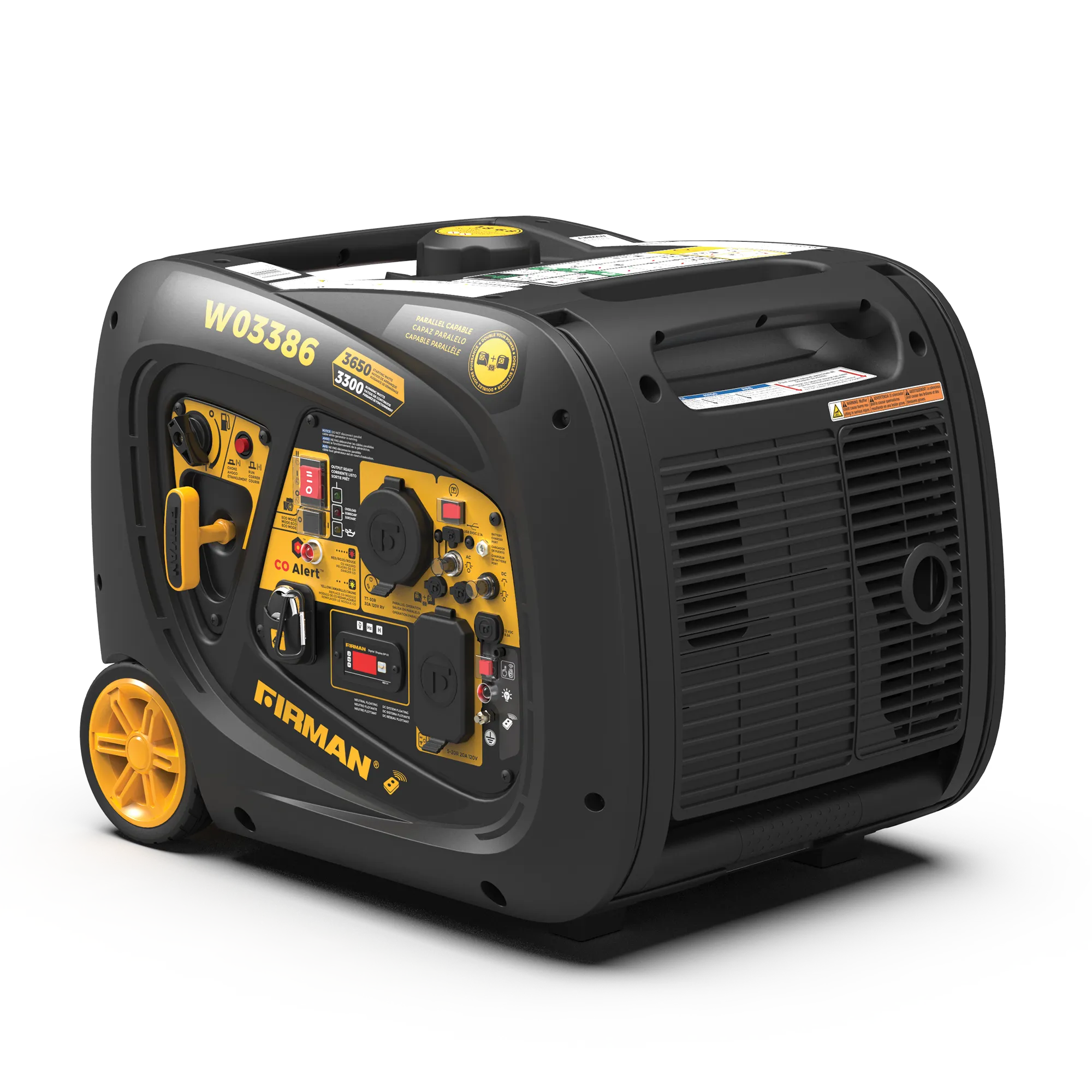 Inverter Portable Generator 3650W Remote Start with CO ALERT