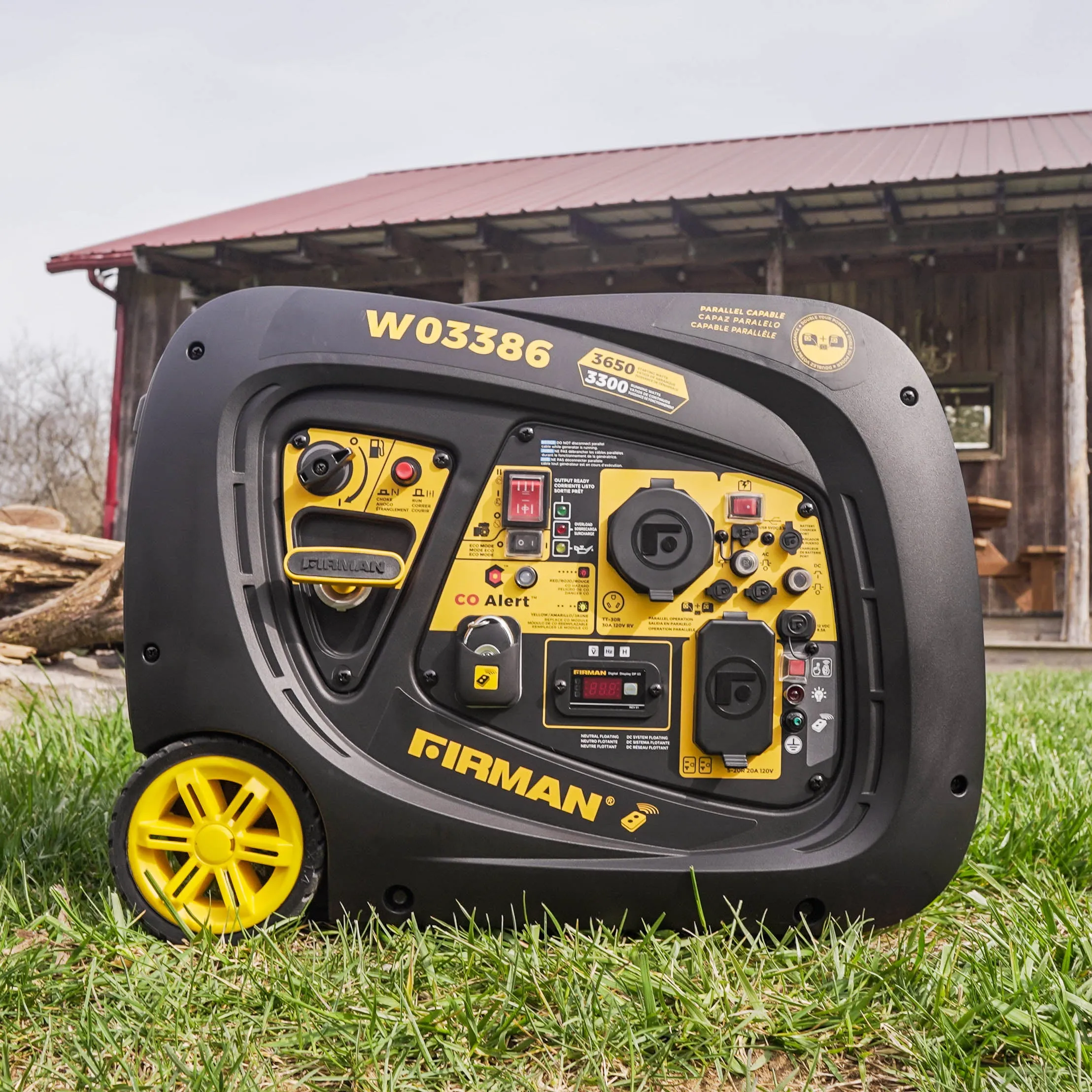 Inverter Portable Generator 3650W Remote Start with CO ALERT