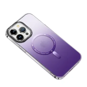 iPhone 15 Plus MagSafe hard case cover with color gradient - Purple