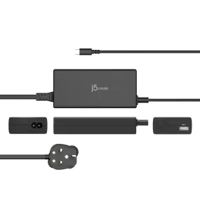 J5create Jup2290c-Fn 100W Pd Usb-C® Super Charger - Uk, Black, Includes 1.2 M Cable