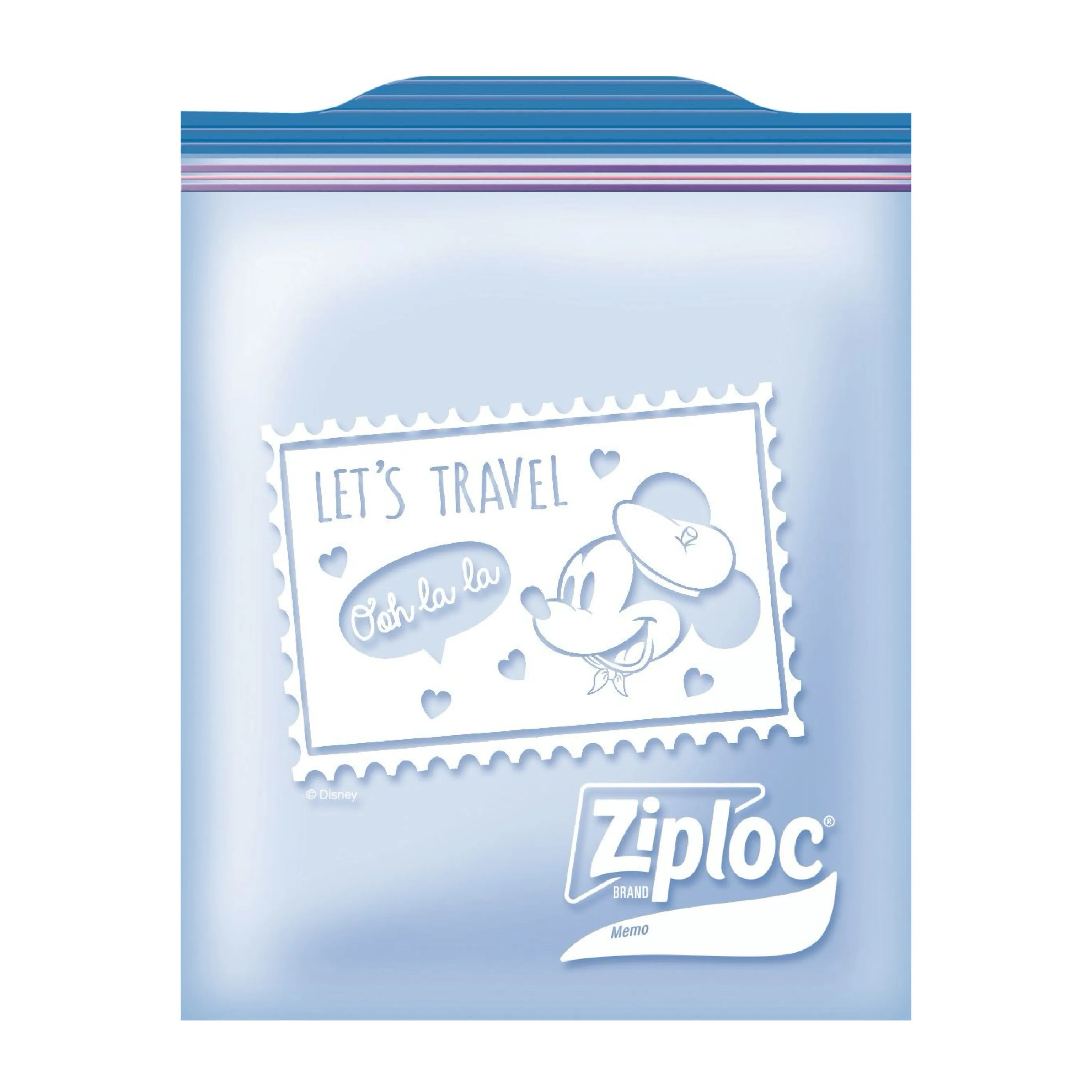 Japan Disney Collaboration - Ziploc®  x Disney Spring 2024 - Mickey & Minnie France-Inspired 🇫🇷 Freezer Bag M (40 Pcs)