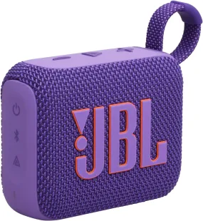 JBL Go 4 - Ultra-Portable, Waterproof and Dustproof Bluetooth Speaker, Big Pro Sound with Punchy Bass, 7-Hour Built-In Battery, Made in Part with Recycled Materials (Purple)