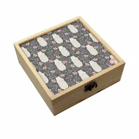 Jewellery Box Makepup Organizer -  Bear And Flower