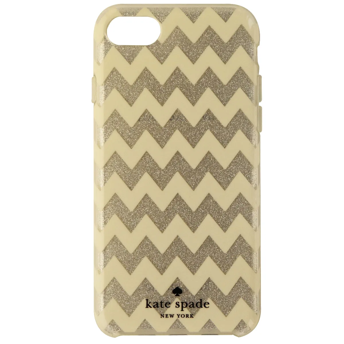 Kate Spade New York Hybrid Hardshell Case for iPhone 8/7 - White/Silver Zig Zag