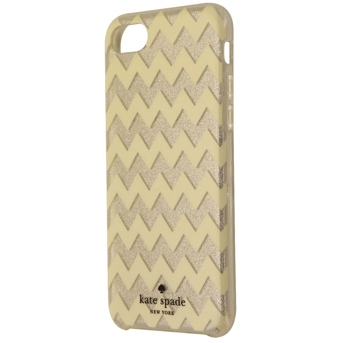 Kate Spade New York Hybrid Hardshell Case for iPhone 8/7 - White/Silver Zig Zag