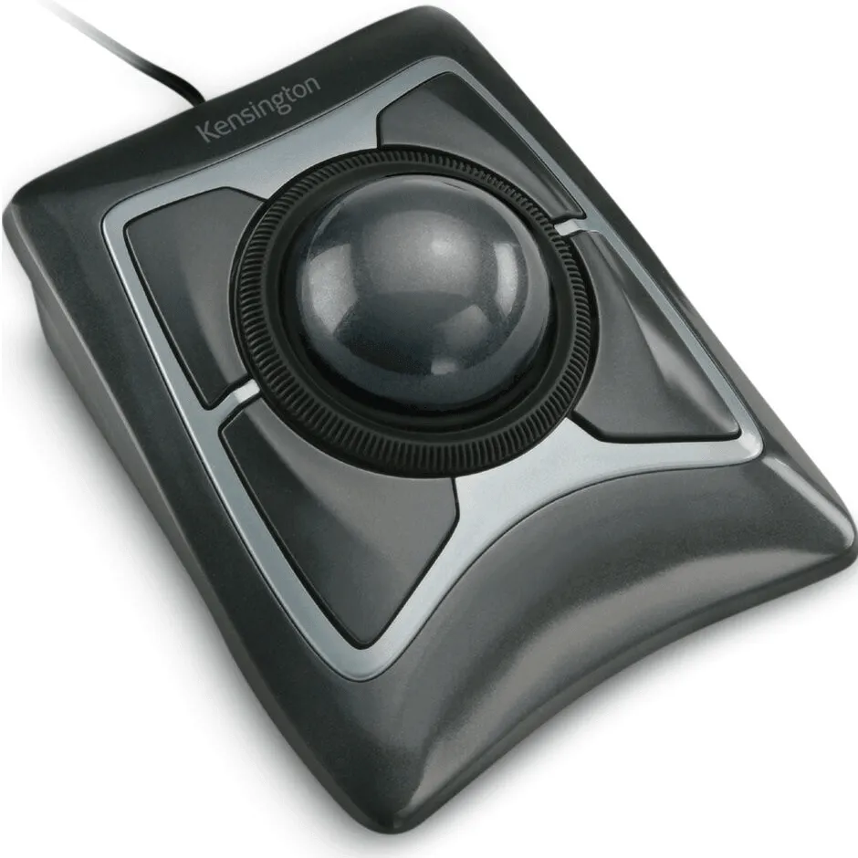 Kensington Expert Trackball Mouse Wired Optical Black/Grey Scroll Wheel