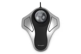 Kensington Orbit Optical Trackball - Trackball - Optical - 2 Button(S) - Wired - Ps/2, Usb - Black, Metallic Silver