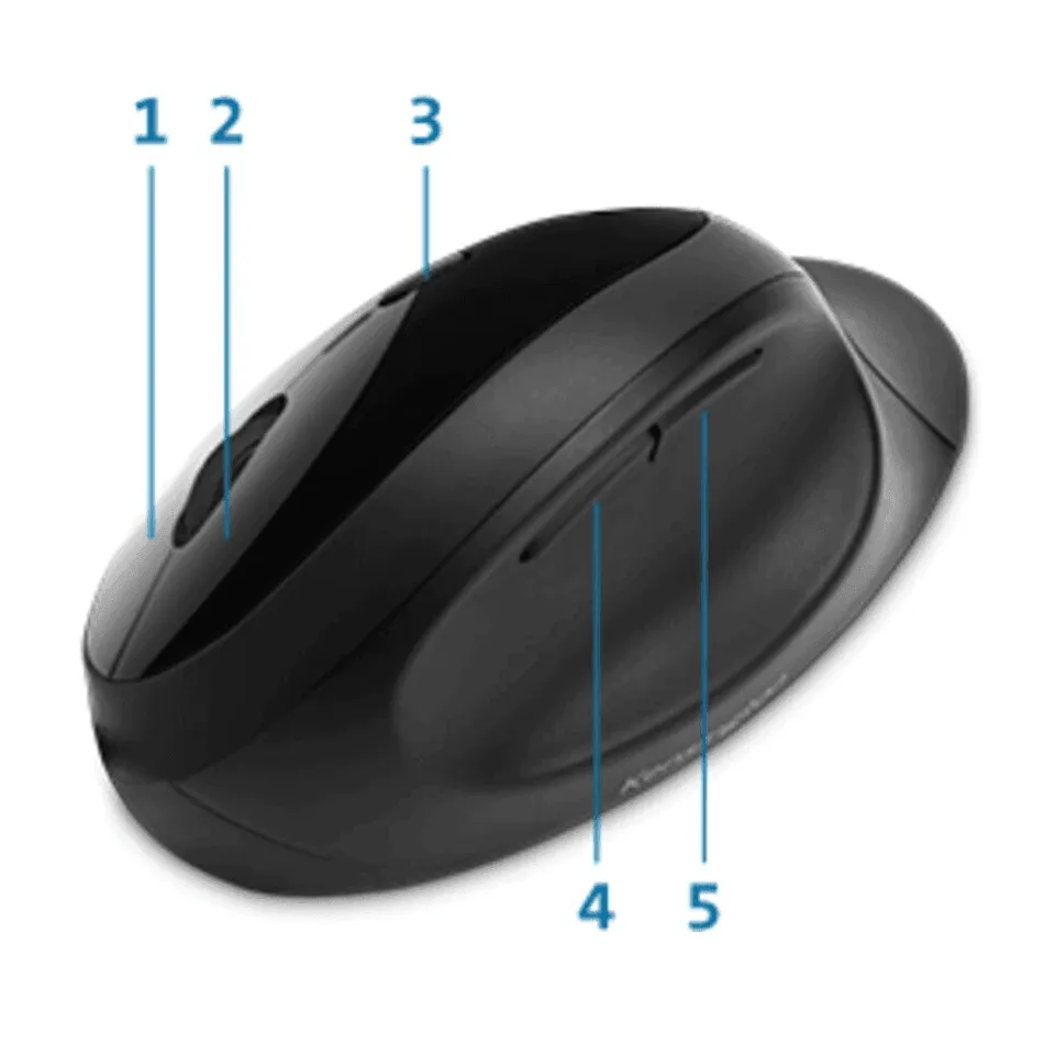 Kensington Vertical Ergonomic Mouse Black Ergo Wireless