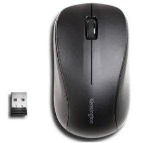 Kensington Wireless Mouse for Life - Black - Optical - Wireless - Radio Frequency - 2.40 GHz - Black - USB - 1000 dpi - Scroll Wheel - 3 Button(s) - Symmetrical