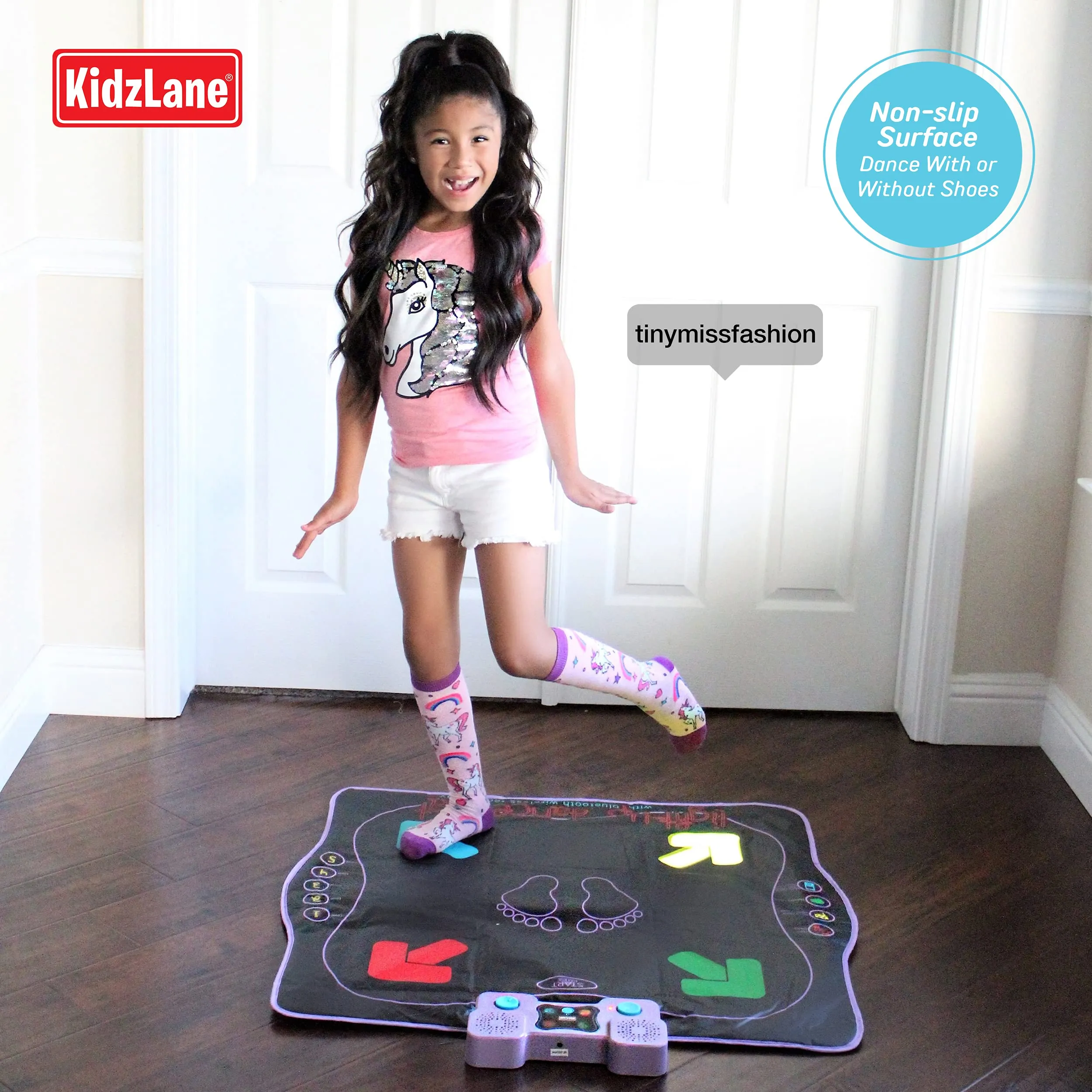 Kidzlane Light-Up Dance Mat with Bluetooth & Built In Music Large