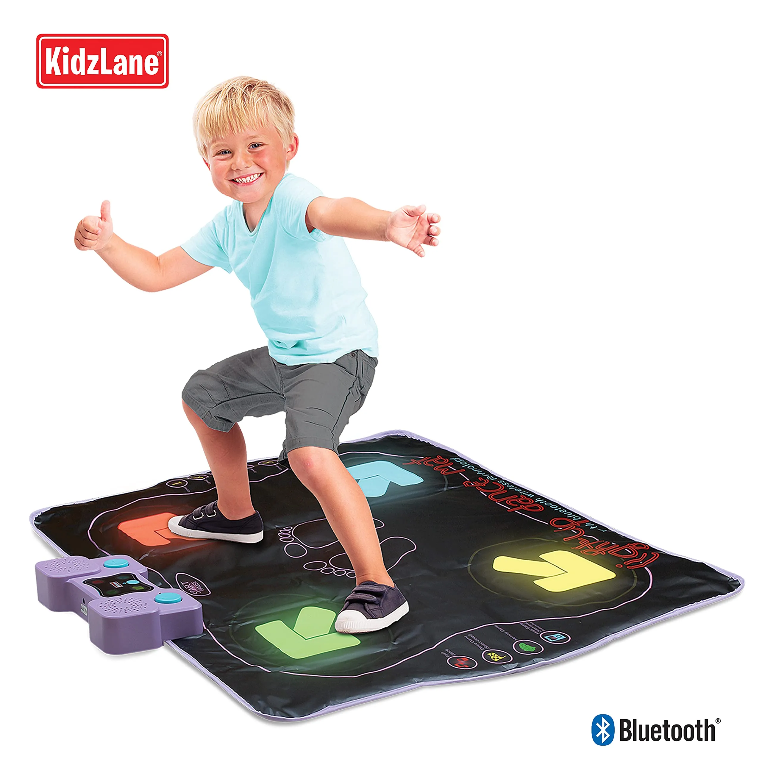 Kidzlane Light-Up Dance Mat with Bluetooth & Built In Music Large