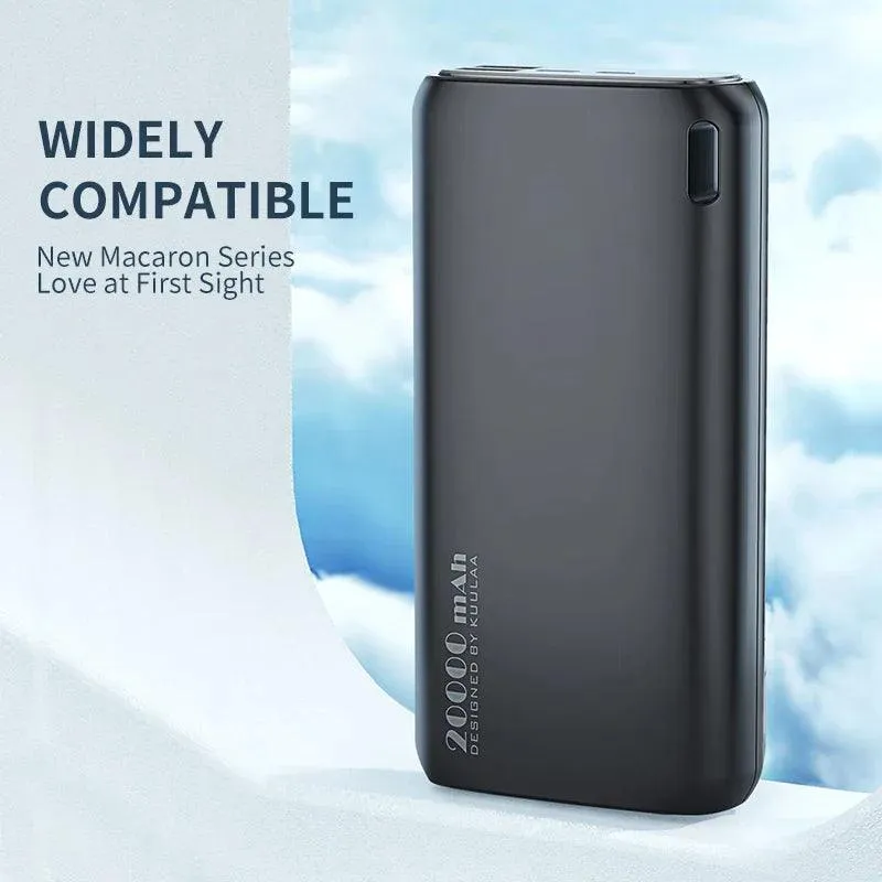 KUULAA 20000mAh Power Bank - High-Capacity Portable Charger for iPhone 15 and More