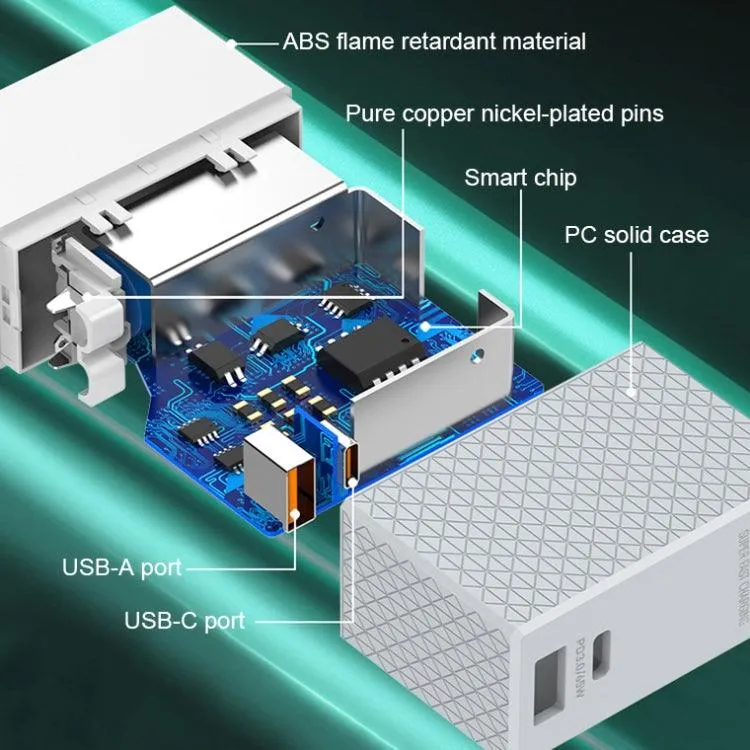 LDNIO A2620C 65W Fast Charging Universal Charger with Dual Type-C and USB-A Ports